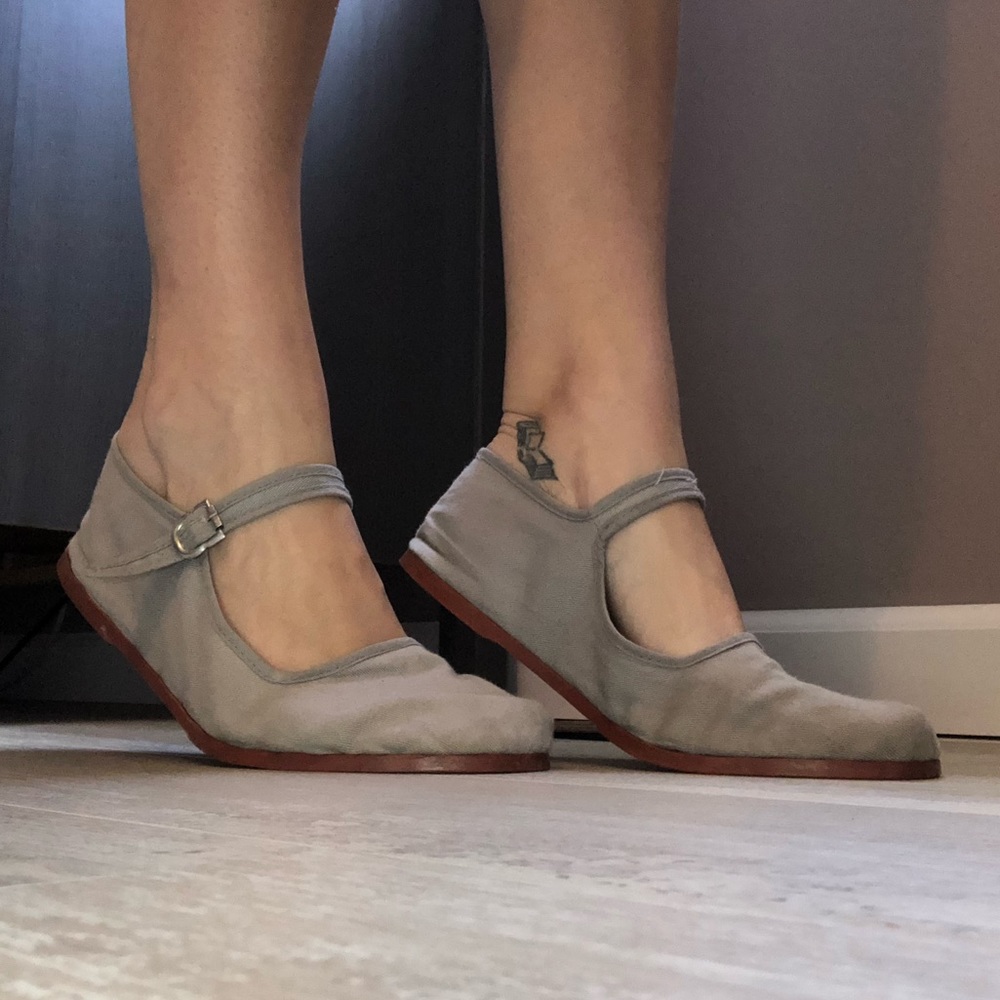 Gray Urban Outfitters Mary Jane Shoe